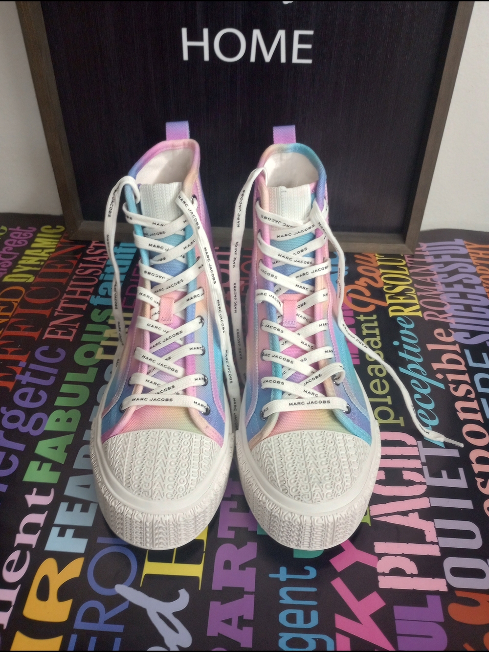 Pastel Tie-Dye Marc Jacobs High-Top Sneakers!.